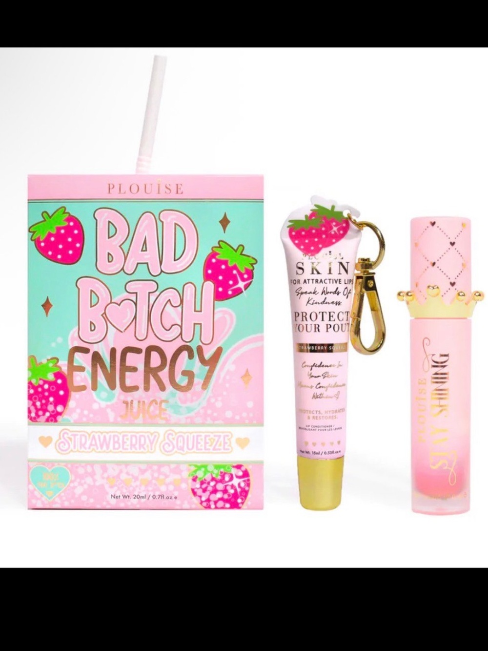 P Louise Bad B*tch Energy Strawberry Lip Duo NIB